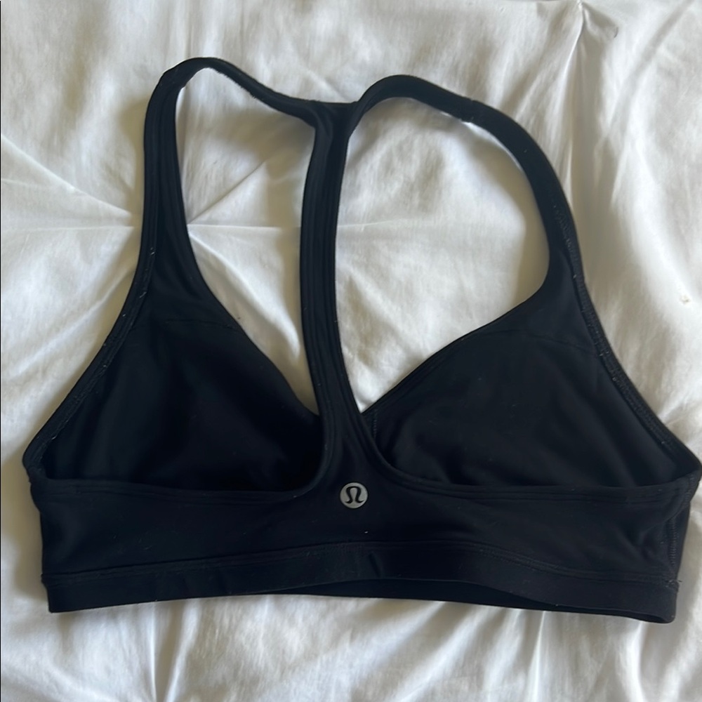 lululemon athletica Black Nulu Racerback Sports Bra